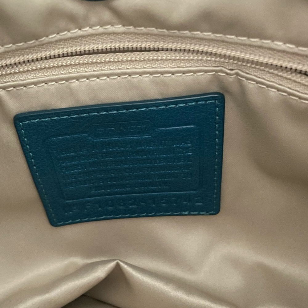 Coach leather bag teal - Picture 5 of 5